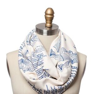 Uncommon Goods Maya Angelou Poem Infinity Scarf by Storiarts - rare NWOT
